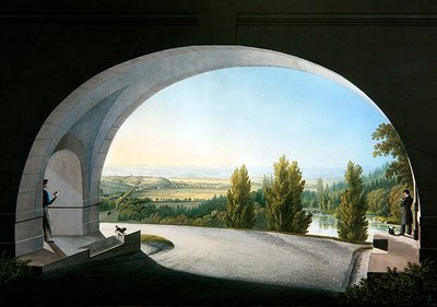 Wilhelmshöhe, Kassel, Almanya (kağıt üzerine guaj boya) by Johann Heinrich II Bleuler