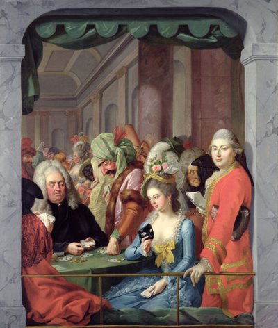 Kassel Mahkemesinin Maskeli Şahsiyetleri by Johann Heinrich Tischbein