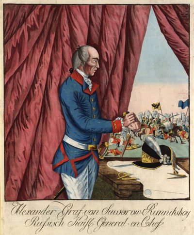 Mareşal Generalissimo Prens Alexander Suvorov 1729-1800, c. 1790. by Johann Hieronymus Loeschenkohl