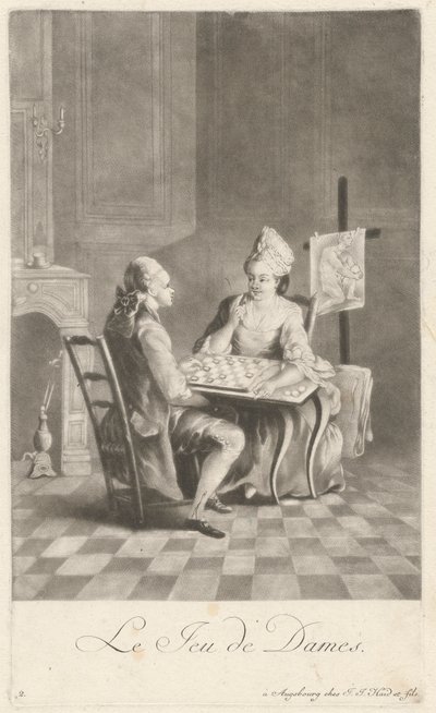 dama oyunu by Johann Jacobus Haid