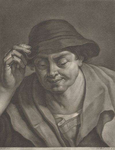 şapka giyen adam by Johann Jacobus Haid