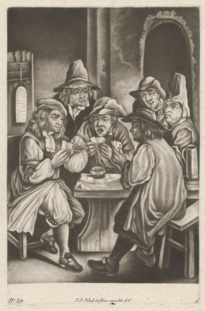 Erkekler Oyun Kartları by Johann Jacobus Haid