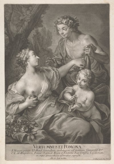 Vertumnus ve Pomona by Johann Jacobus Haid