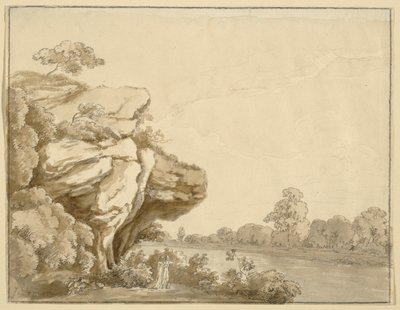 Bir manzarada beyefendi ve bayan by Johann Jakob Dorner der Jüngere