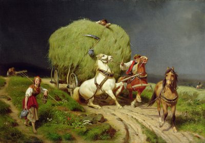 Saman Arabası, 1874 by Johann Jakob Eduard Handwerk