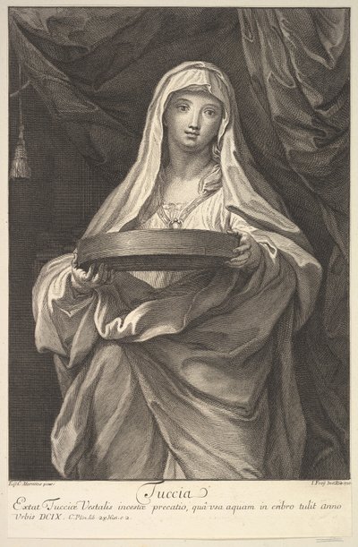 Tuccia, 1720. by Johann Jakob Frey the Elder