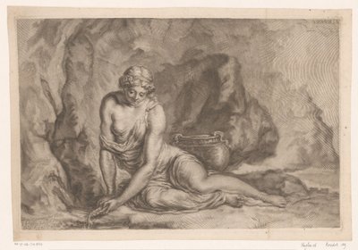 Venüs kabuğuyla su yaratıyor Latona bir kabuk ile su kepçe by Johann Jakob Thurneysen (I)