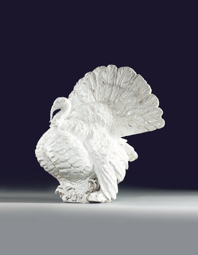 Hindi horozunun Meissen modeli, c.1733 (seramik) by Johann Joachim (after) Kändler