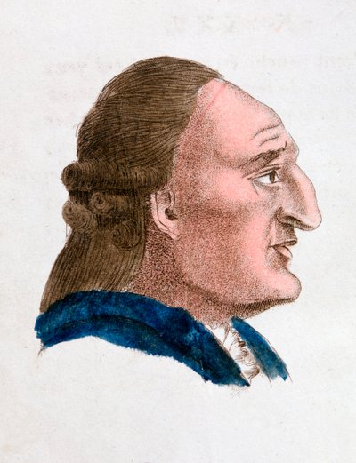 Ateşli, tutkulu öfkeli bir kişinin yüz özellikleri, 1808 by Johann Kaspar Lavater