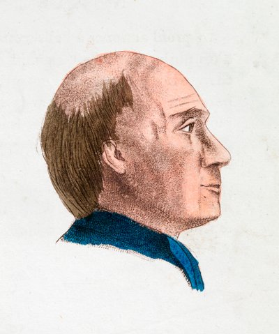 Felsefi ve derin bir kişinin yüz özellikleri, 1808 by Johann Kaspar Lavater