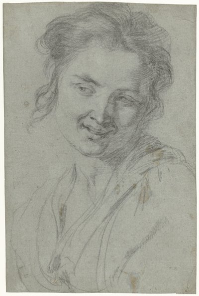 Gülümseyen bir kadının çalışması by Johann Liss