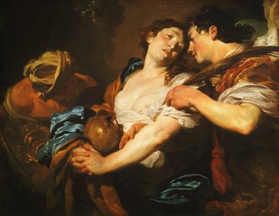 Tövbe eden bir Günahkar, Günaha sırtını dönerek bir Melek tarafından bir Kurtuluş Avuç içi sundu, by Johann Liss or Lis or von Lys
