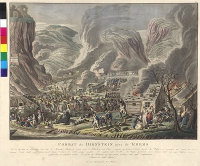 Duernstein Savaşı 1805 (gravür ve aquatint) by Johann Lorenz Rugendas