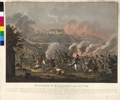 Elchingen Savaşı 14 Ekim 1805 (gravür ve akuatint) by Johann Lorenz Rugendas
