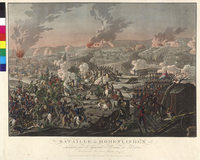 Hohenlinden (Linden) Savaşı, 3 Aralık 1800 (gravür ve akuatint) by Johann Lorenz Rugendas