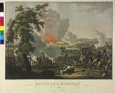 Marengo Savaşı, 14 Haziran 1800 (gravür ve akuatint) by Johann Lorenz Rugendas