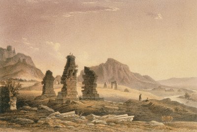 Sardeis çevresi. Bernatz ve diğerleri tarafından gravür - Steinkopk J.F. Editör by Johann Martin Bernatz