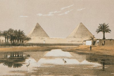 Giza Piramitleri. Bernatz ve diğerleri tarafından gravür - Steinkopk J.F. Editore by Johann Martin Bernatz