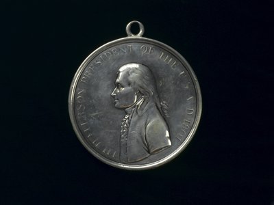 Thomas Jefferson Kızılderili Barış madalyası, c.1801 (gümüş) by Johann Mathias Reich