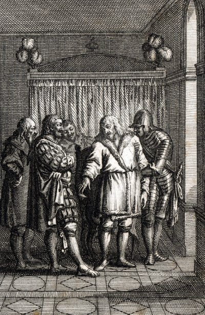 Hapsburg İmparatoru I. Rudolph, Speyer'e son yolculuğuna karar veriyor by Johann Michael Mettenleiter
