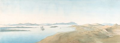 Delos Adalarında Panorama Görünümü, 19. yüzyılın başları ve 19. yüzyılın sonları. by Johann Michael Wittmer