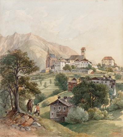 Meran yakınlarındaki Schenna by Johann Nepomuk Passini