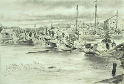 Pei-Ho Köprüsü, Ağustos 1900 (kağıt üzerine sulu boya) by Johann Nepomuk Schonberg