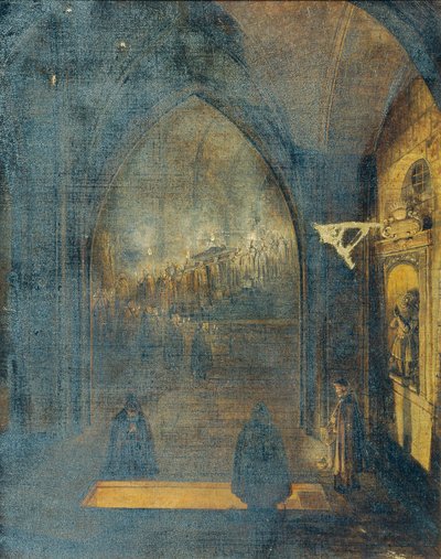 Bir kilisenin içine gömülmek by Johann Nepomuk Schödlberger