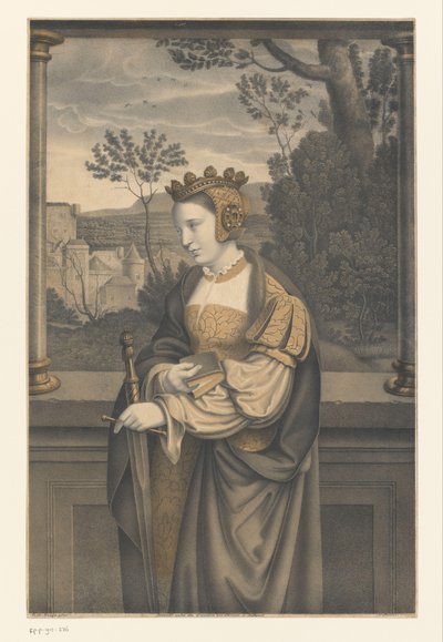 Aziz Catherine Boisserée kardeşlerin koleksiyonundan eserler (seri adı) Galerie des Frères Boisserée (dizi başlığı) by Johann Nepomuk Strixner