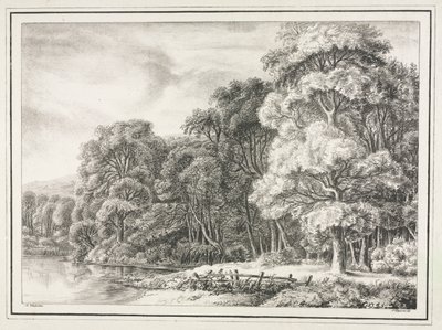 Göl ile Orman Manzarası by Johann Nepomuk Strixner