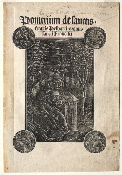 Temesvarlı Pelbart Bahçede Okuyor, 1620. by Johann Otmar