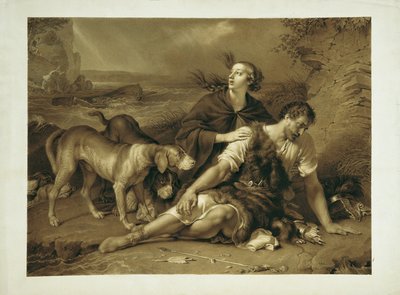 Arindal ve Daura by Johann Peter Krafft