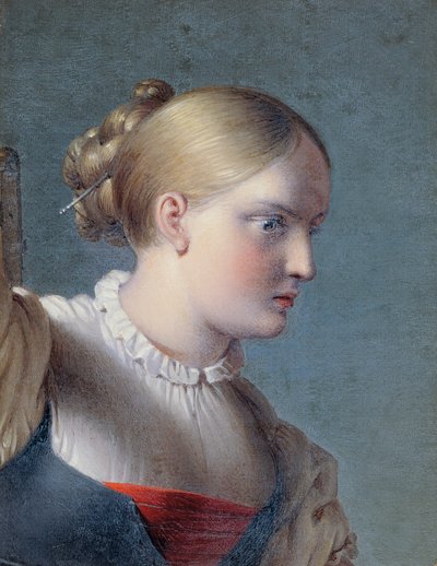 Bir Kızın Büstü ("Hermann ve Dorothea" Çalışması) by Johann Peter Krafft