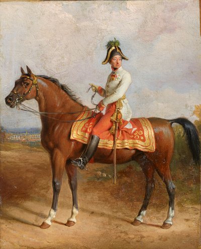 Arşidük Carl at sırtında by Johann Peter Krafft