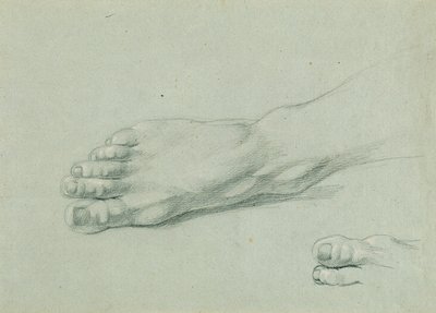 "Arindal ve Daura" için ayak çalışması by Johann Peter Krafft