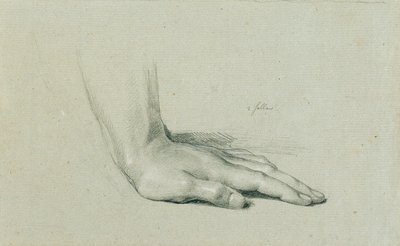 "Arindal ve Daura" için el çalışması by Johann Peter Krafft