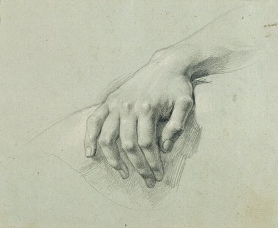 "Arindal ve Daura" için el çalışması by Johann Peter Krafft