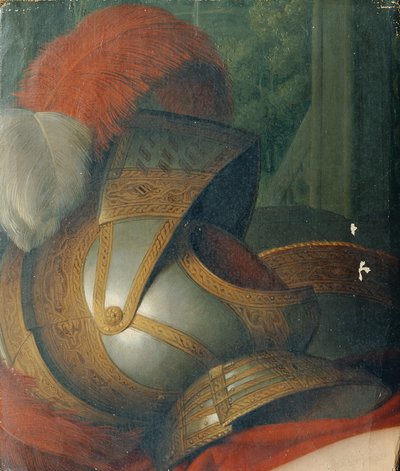 kask ve yuvarlak kalkan by Johann Peter Krafft