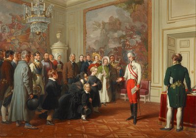 İmparator Franz I genel bir izleyici kitlesi sağladı by Johann Peter Krafft