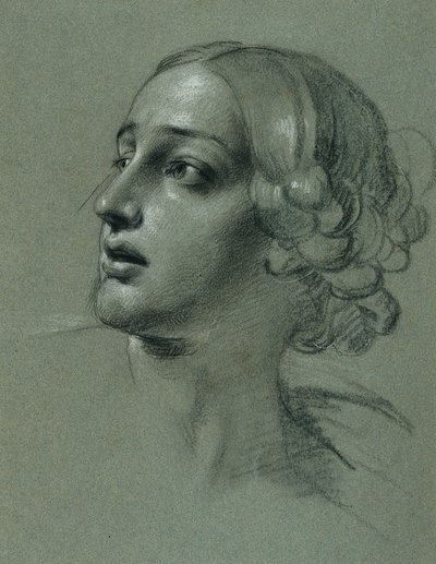 "Arindal ve Daura" için baş çalışma by Johann Peter Krafft