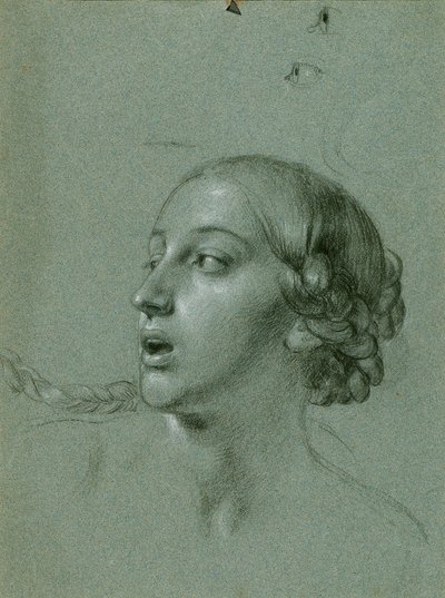 "Arindal ve Daura" için baş çalışma by Johann Peter Krafft