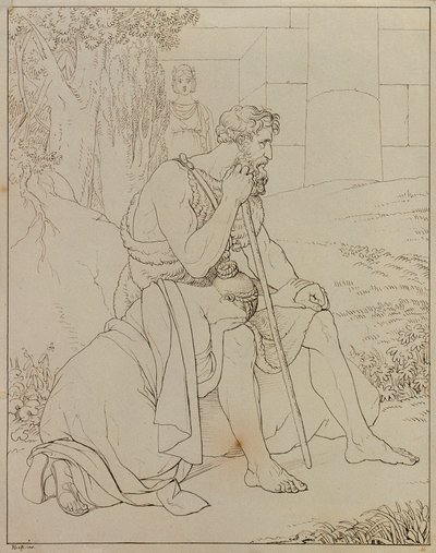 Oidipus ve Antigone by Johann Peter Krafft