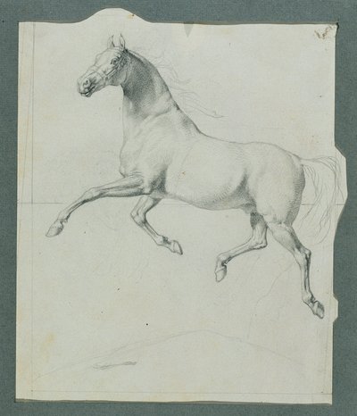 "Rüdiger ve Angelika" için at çalışması by Johann Peter Krafft