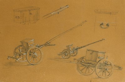 Toplar, ordu gereçleri için çalışma by Johann Peter Krafft