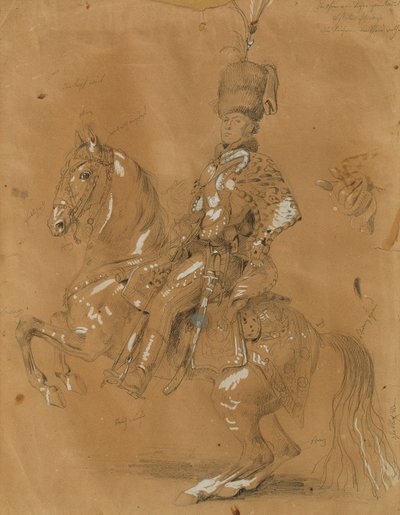 Theodor Aron de Bistra at sırtında by Johann Peter Krafft