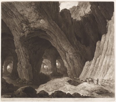 Dev Mağaralarda Dinlenen Gezginler by Johann Peter Pichler, after Guillam Dubois