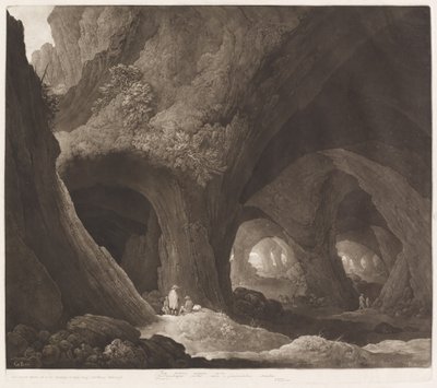 Dev Mağaralardaki Gezginler by Johann Peter Pichler, after Guillam Dubois