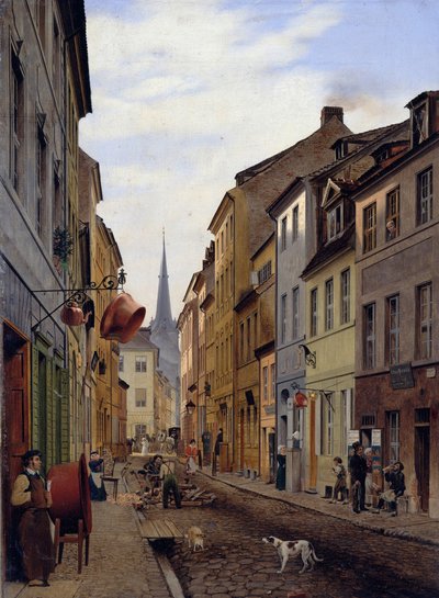 Parochialstrasse, 1831 by Johann Philipp Eduard Gaertner
