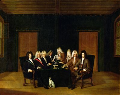 The Plenipotentiaries at the Congress of Baden, September 1714  by Johann Rudolph the Elder Huber