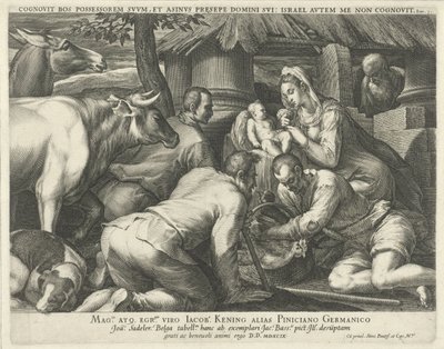Çobanların hayranlığı by Johann Sadeler (I)